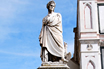 Statua Dante Alighieri In Piazza Santa Croce A Firenze